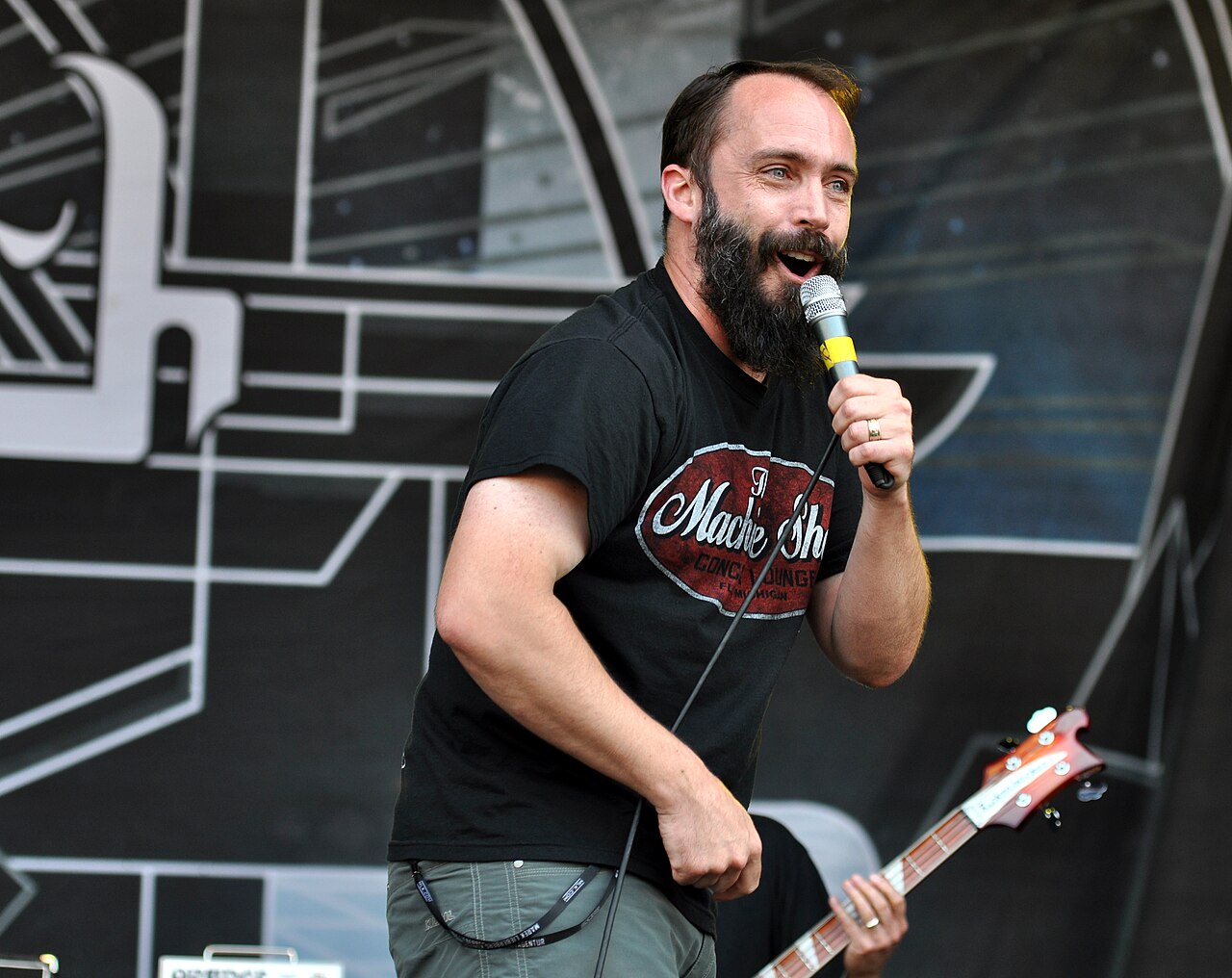 Neil Fallon of Clutch singing on stage
