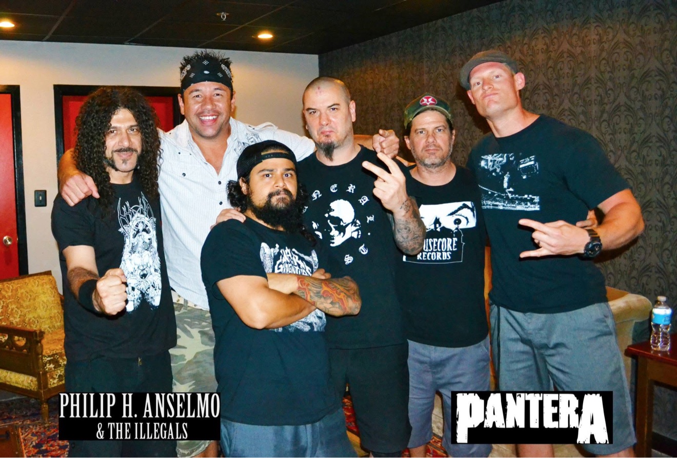 Moe Train with Philip Anselmo and The Illegals backstage at Union Transfer