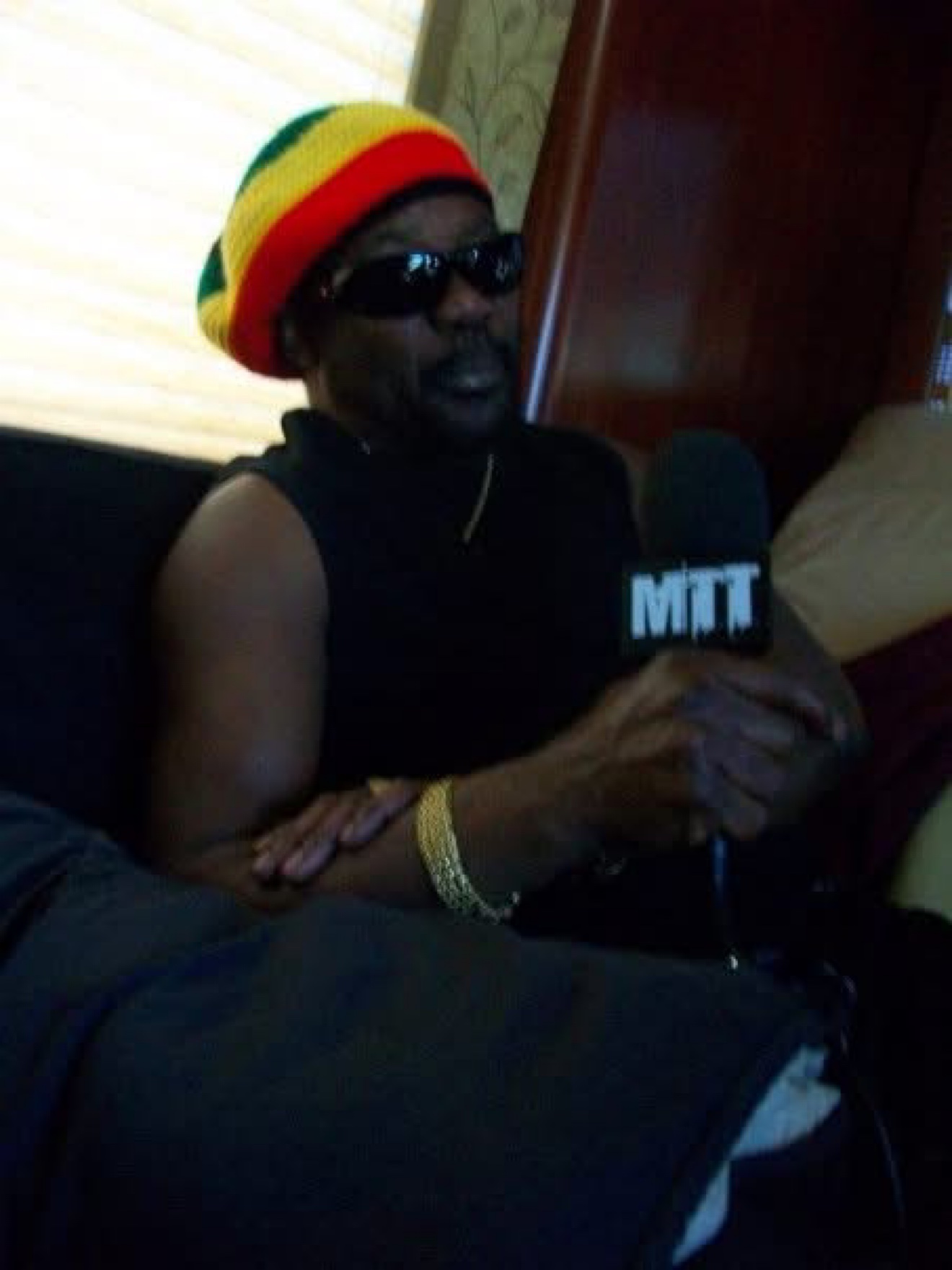 Toots Hibbert holding the Moe Train's Tracks mic