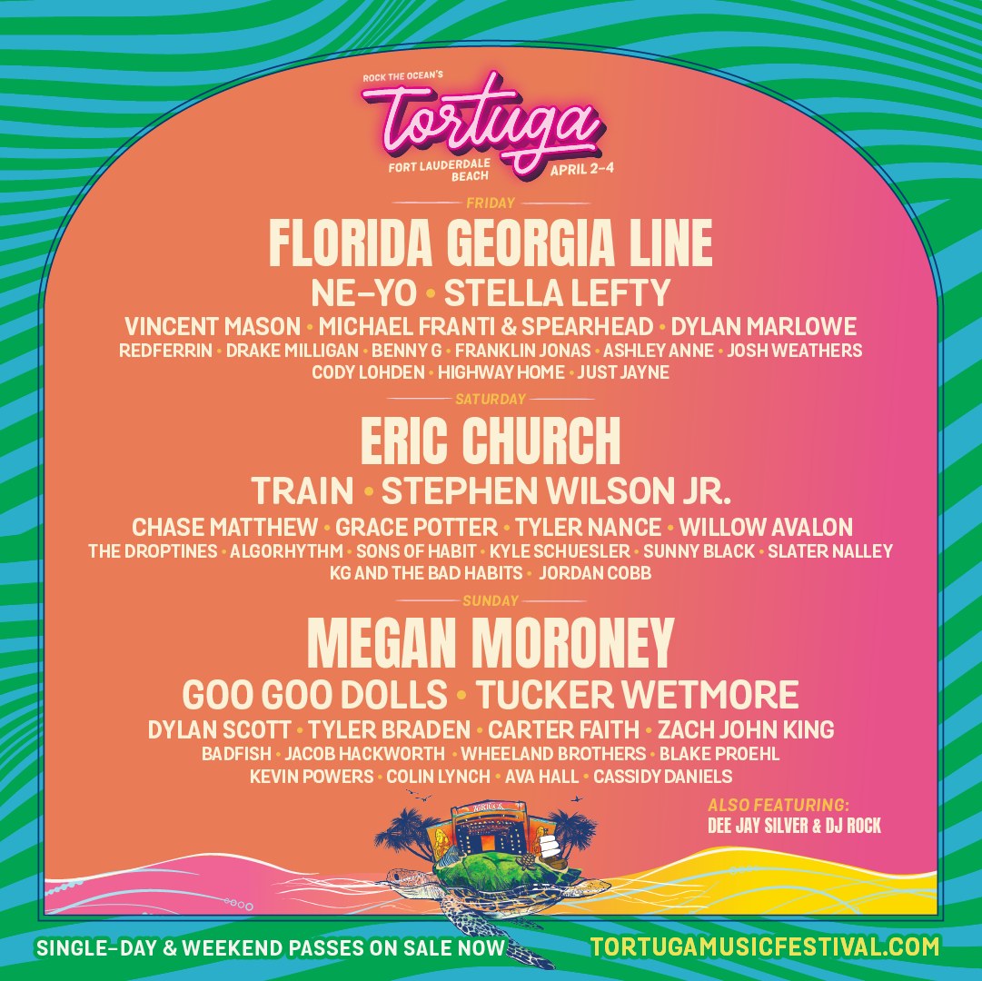 Tortuga 2027: Eric Church, Megan Moroney and Florida Georgia Line Bring the Party Back to Fort Lauderdale Beach